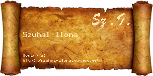 Szuhai Ilona névjegykártya