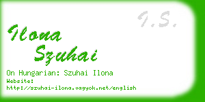 ilona szuhai business card